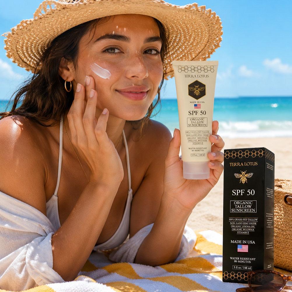 Physical Sunscreen Mineral - Terra Lotus SPF50 Organic Tallow Mineral