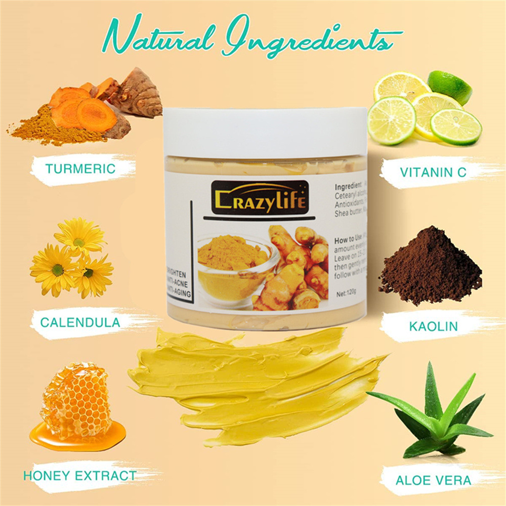 120gTurmeric Clay Mask Facial  - Bentonite Clay Mask review and price