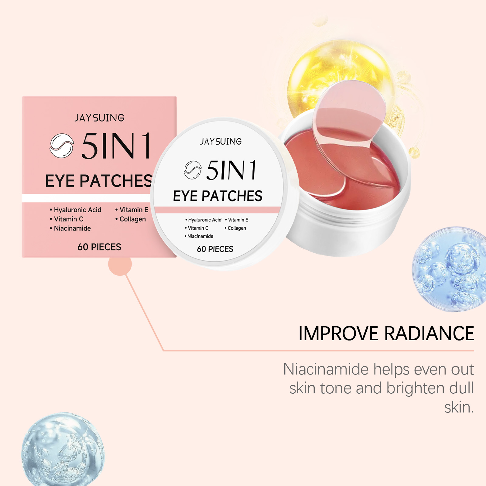 JAYSUING 5-in-1 Under Eye Patc - Hyaluronic Acid Serum review and price