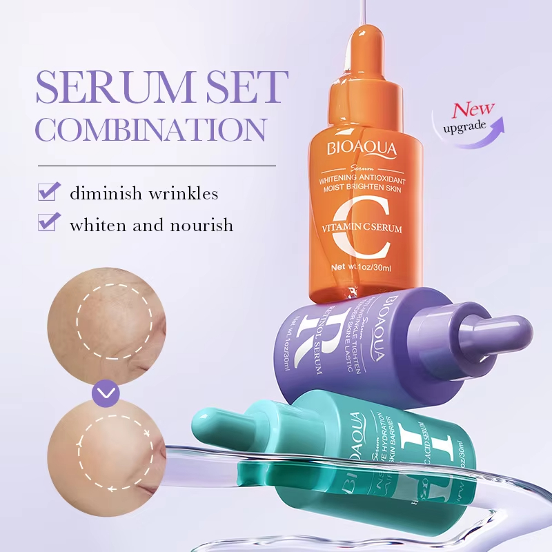 3pcs/set BIOAQUA Vitamin C Ret - Hyaluronic Acid Serum review and price