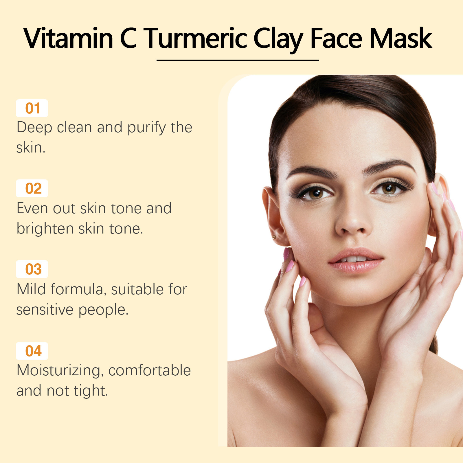 Turmeric Vitamin C Facial Mask - Bentonite Clay Mask review and price