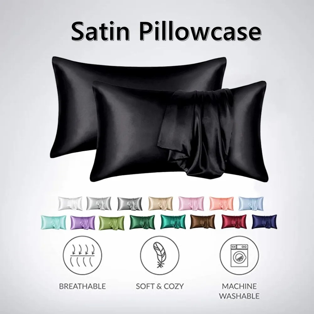2pcs/lot Solid Silky Satin Ski - Skincare Queen review and price
